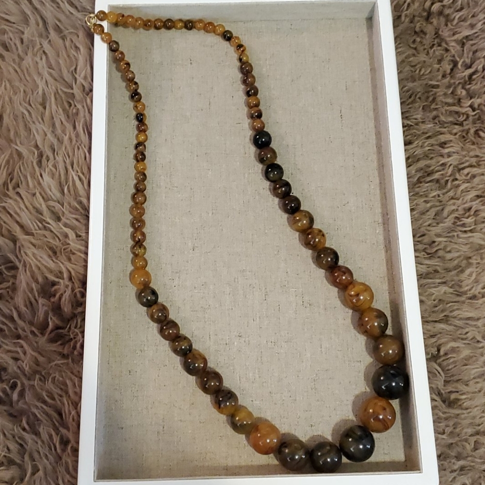 Brown beaded necklace